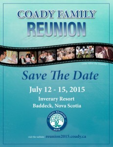 Coady Family Reunion Save the date